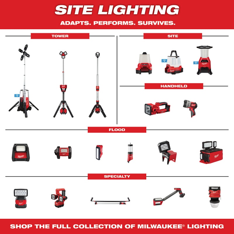 Milwaukee 2365-20 M18 FUEL 18V Rover Mounting Flood Light - Bare Tool - Image 9