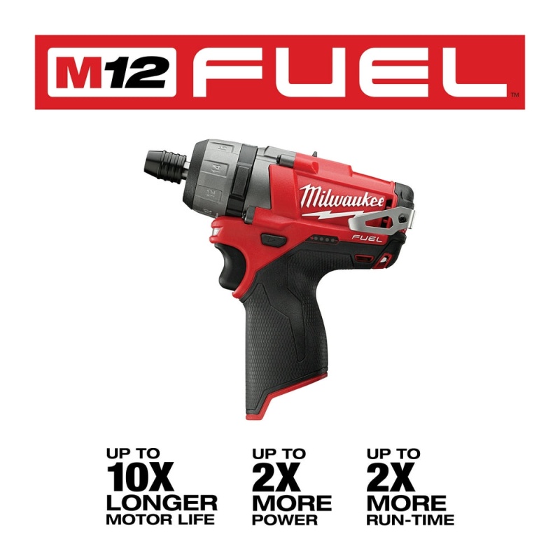 Milwaukee 2402-20 M12 FUEL 12V 1/4" Hex 2-Speed Screwdriver w/Clip - Bare Tool - Image 2