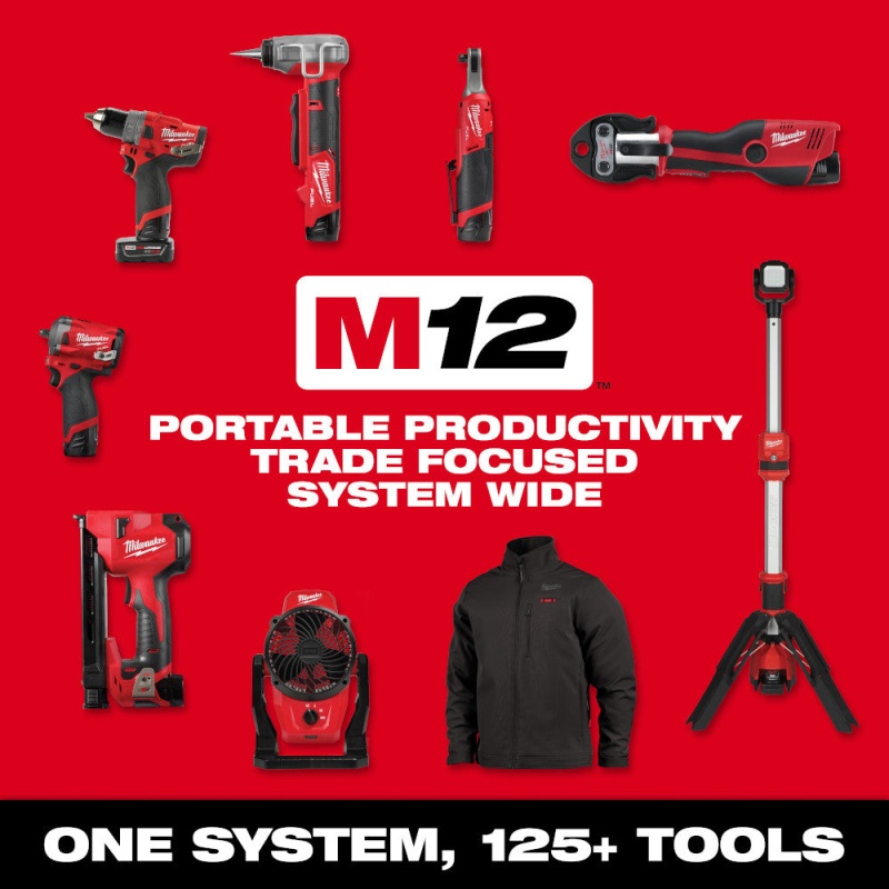 Milwaukee 2447-20x2BSK M12 12V 3/8" Crown Stapler w/ 4AH and 2AH Starter Kit - Image 11