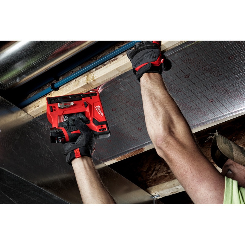 Milwaukee 2447-20x2BSK M12 12V 3/8" Crown Stapler w/ 4AH and 2AH Starter Kit - Image 6