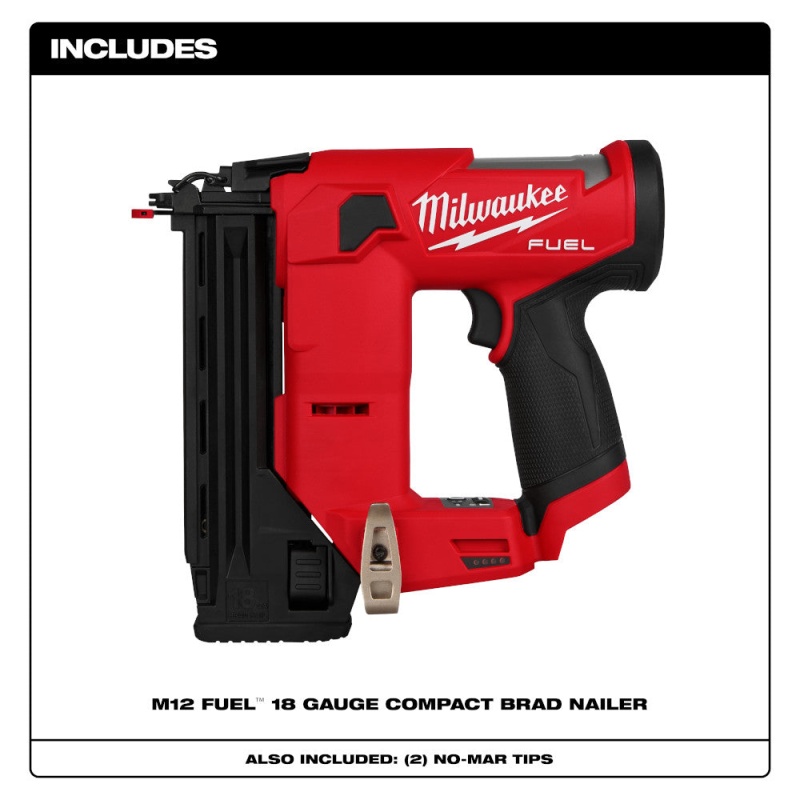 Milwaukee 2541-20 M12 FUEL 12V 18 Gauge Compact Brad Nailer - Bare Tool - Image 3