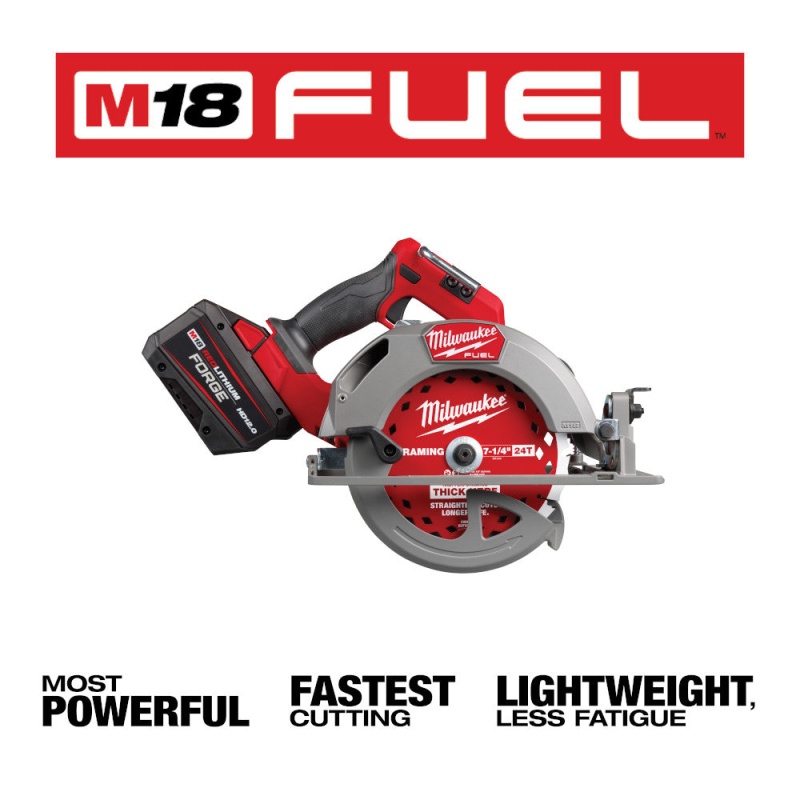 Milwaukee 2834-21HD M18 FUEL 18V 7-1/4" Cordless Lithium-Ion Circular Saw Kit - Image 2