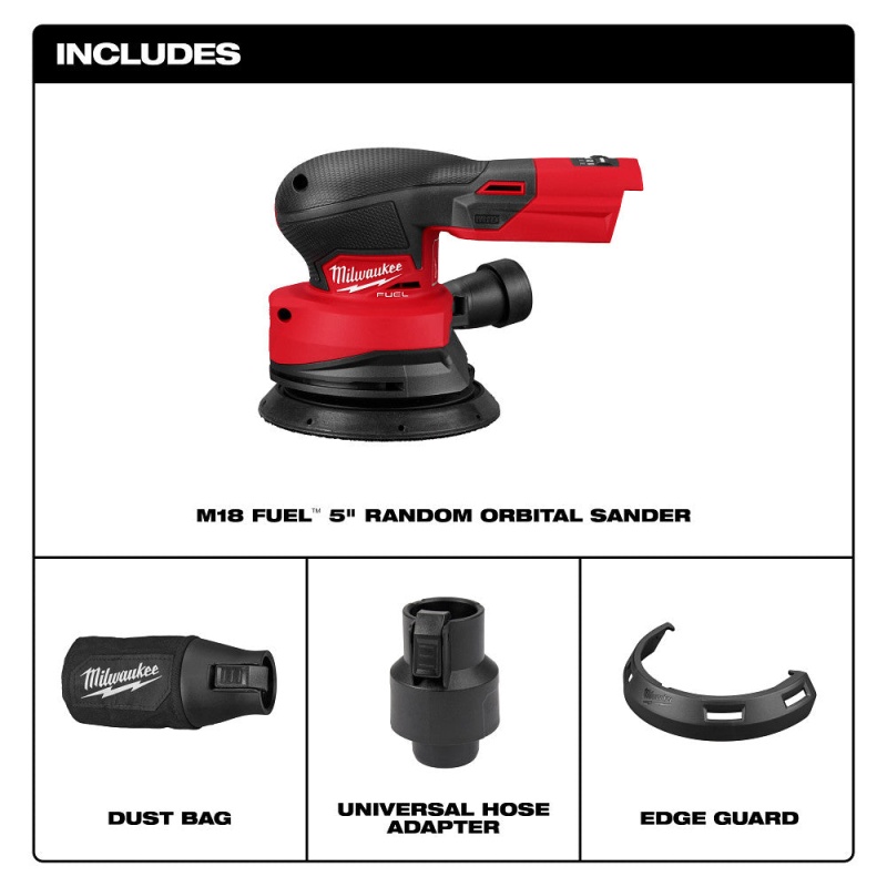 Milwaukee 2837-20 M18 FUEL 18V 5" Random Orbital Sander - Bare Tool - Image 2