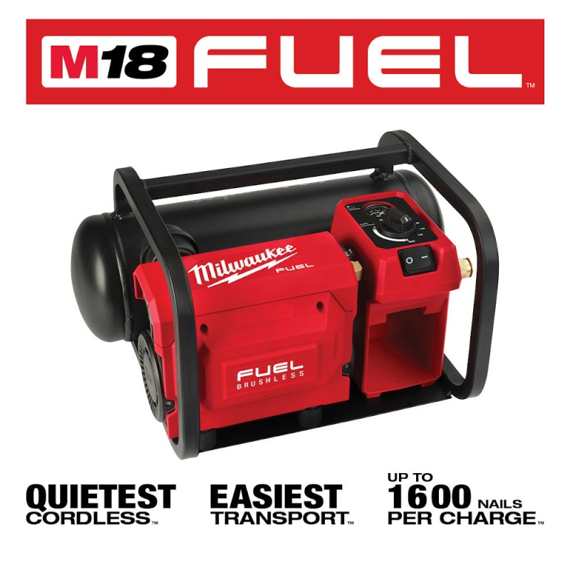 Milwaukee 2840-20 M18 FUEL 18V 2 Gallon Quiet Air Compressor - Bare Tool - Image 2