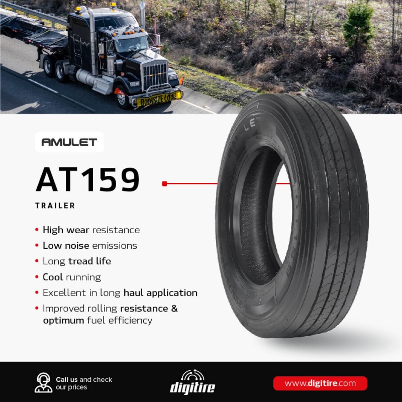 Tire 295/75R22.5 Amulet AT159 Trailer 16 Ply M 146/143 - Image 4