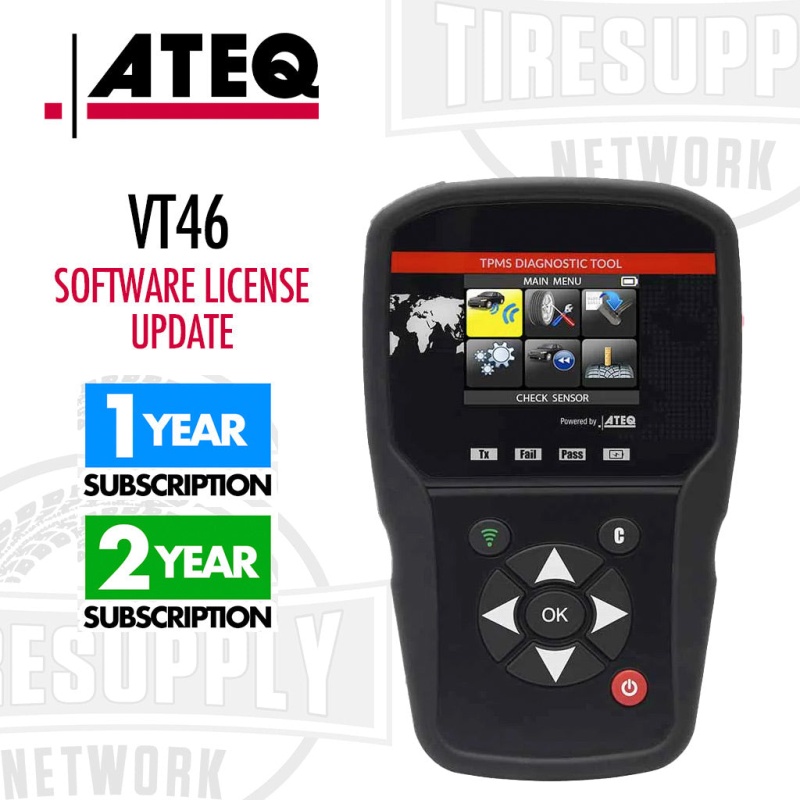 ATEQ | VT46 TPMS Tool Software License Update - Choose 1 or 2 Year Subscriptions (SW46-000*)