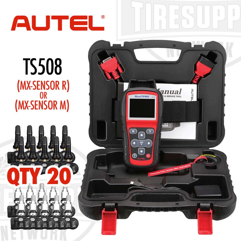 Autel | MaxiTPMS Service Tool & 20 MX 1-Sensors Press-In - Choose Rubber or Metal Stems (TS508)