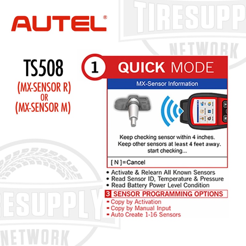 Autel | MaxiTPMS Service Tool & 20 MX 1-Sensors Press-In - Choose Rubber or Metal Stems (TS508) - Image 10