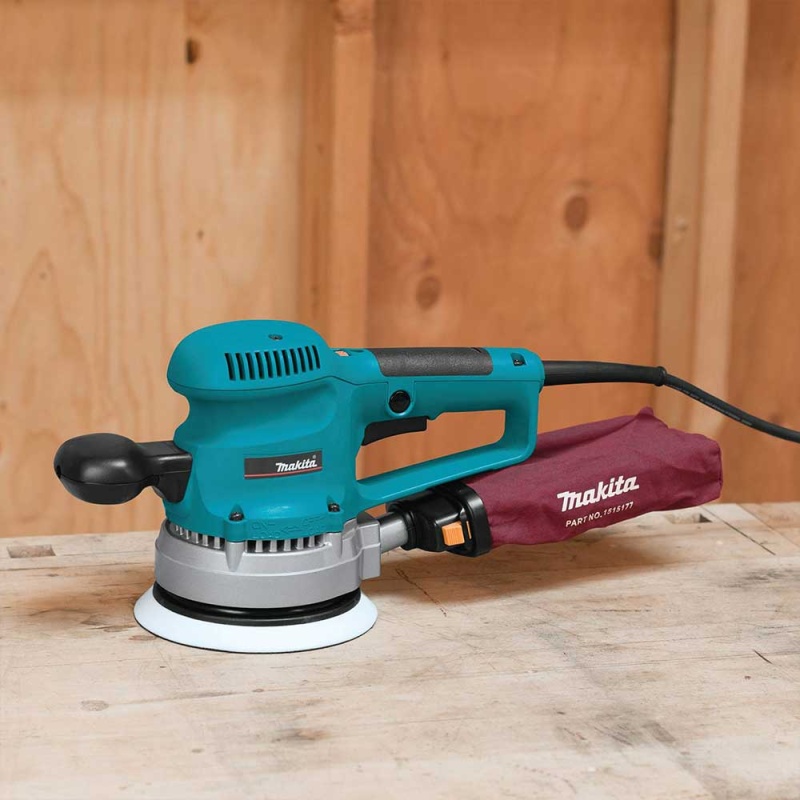 Makita BO6030 2.7 Amp 6-Inch Random Orbit Variable Speed Sander with Dust Bag - Image 3