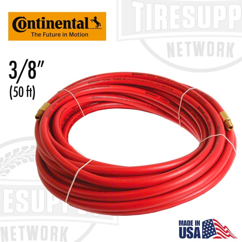 Continental | Industrial Rubber Air Hose (3/8?? x 50??) 1/4?? MNPT 300psi (6115)