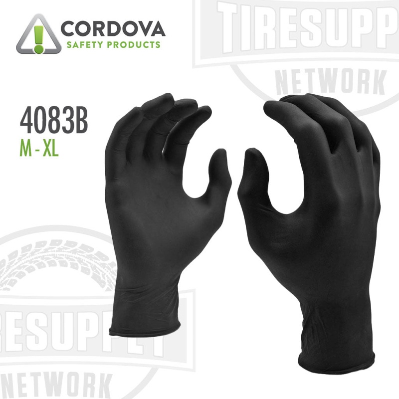 Cordova Safety Products | Nitri-Cor Eclipse Case Industrial, Nitrile, Powder Free, 4 Mil, Black Gloves (4083B) - Image 3