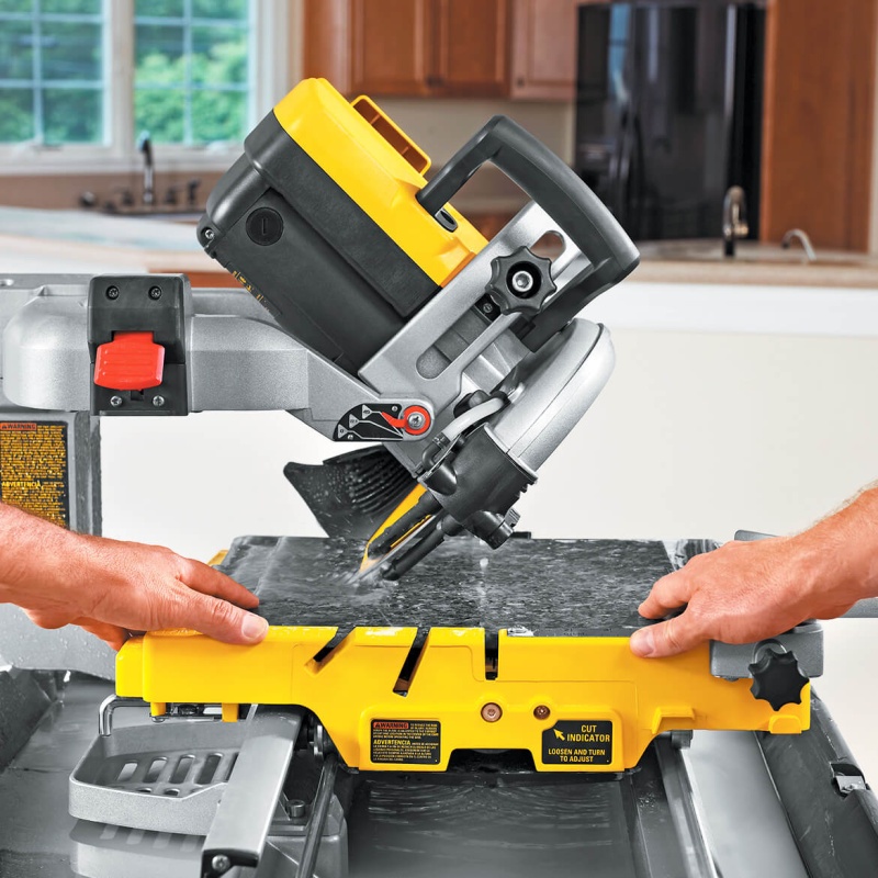 DeWALT D24000 10" Wet Tile Stone Slate Cutter Cutting Saw - 24" Cut Capacity - Image 6