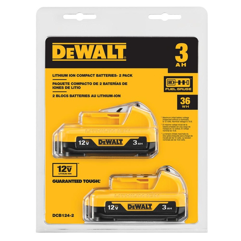 DeWALT DCB124-2 12V MAX XTREME High Capacity Lithium Battery Packs - 2 Pack - Image 2