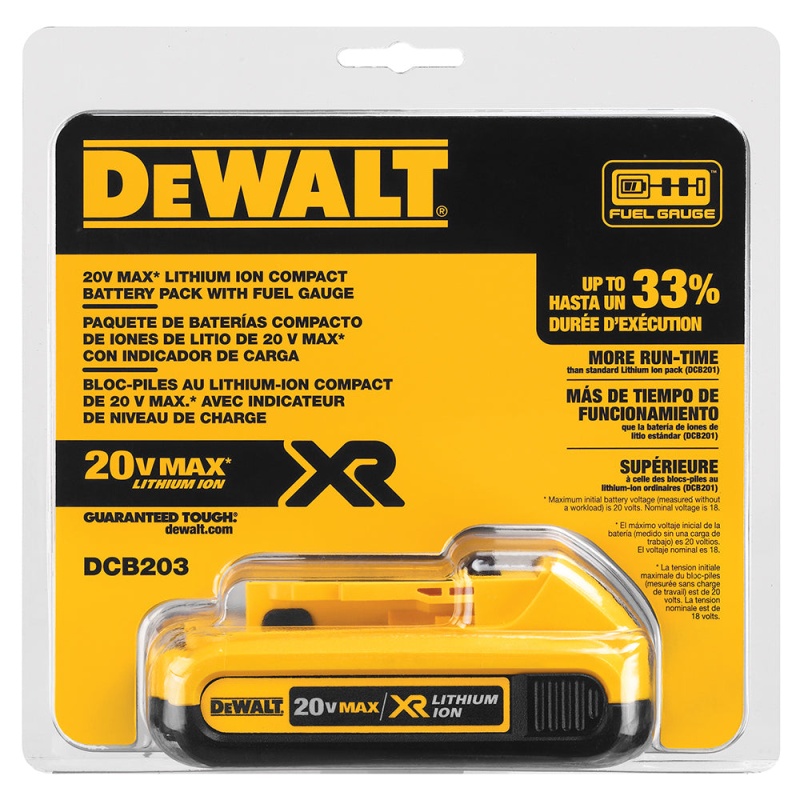 DeWALT DCB203 2.0Ah 20V MAX Compact Lithium Ion Battery - Image 3