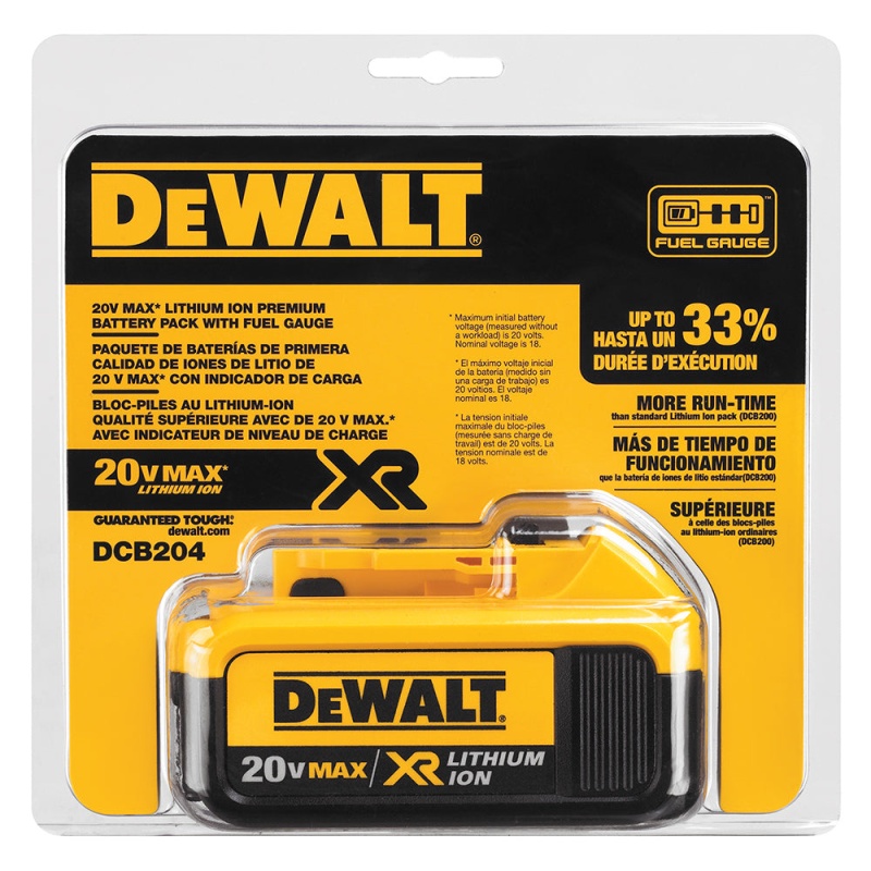 DeWALT DCB204 20V MAX Premium XR Lithium Ion Battery Pack - Image 3