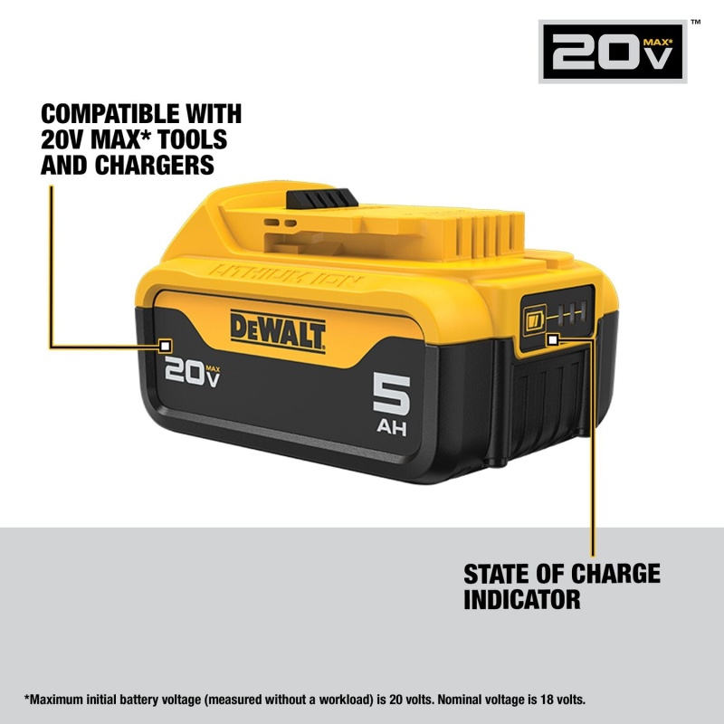 DeWALT DCB205C 20V MAX 5.0AH Lithium-Ion Battery Starter Kit - Image 7