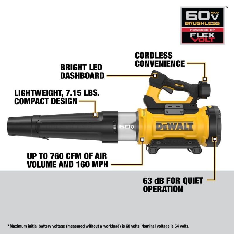 DeWALT DCBL777B 60V MAX Cordless Brushless High Power Blower - Bare Tool - Image 4