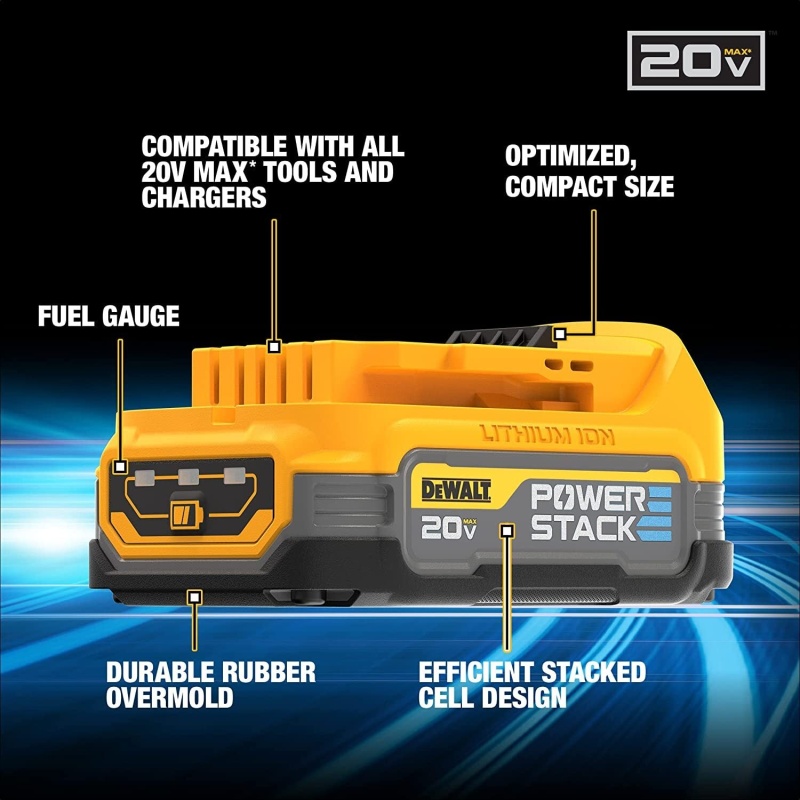 DeWALT DCBP034-2 20V MAX POWERSTACK Impact-Resistant Compact Batteries - 2 PK - Image 2