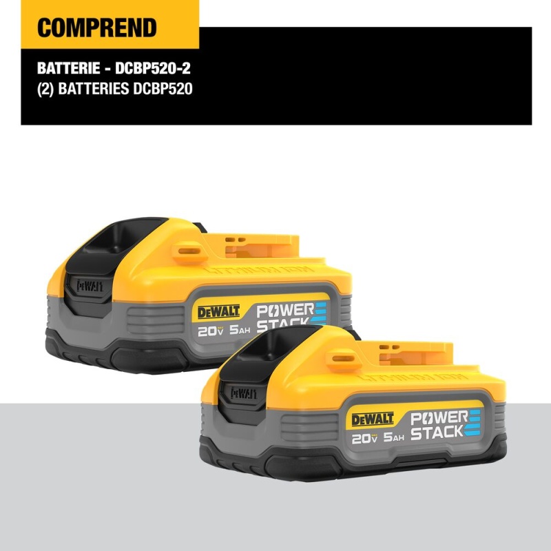 DeWALT DCBP520-2 20V MAX POWERSTACK 5 AH Battery - 2 PK - Image 2