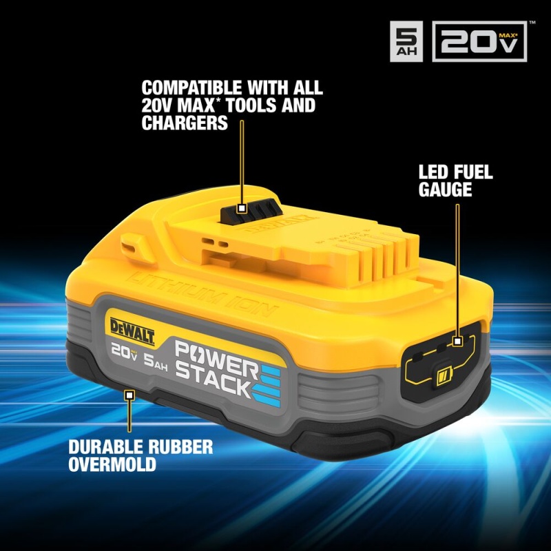 DeWALT DCBP520-2 20V MAX POWERSTACK 5 AH Battery - 2 PK - Image 3