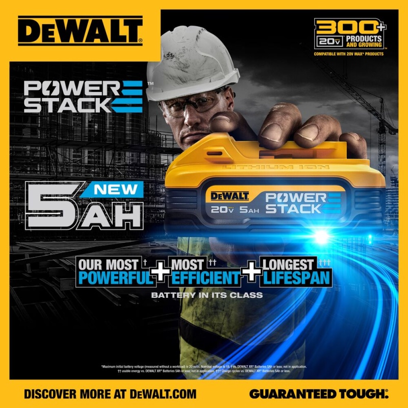 DeWALT DCBP520-2 20V MAX POWERSTACK 5 AH Battery - 2 PK - Image 5