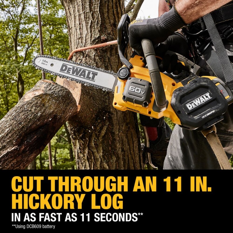 DeWALT DCCS674X2 60V MAX 14" Cordless Brushless Top Handle Chainsaw Kit - Image 9