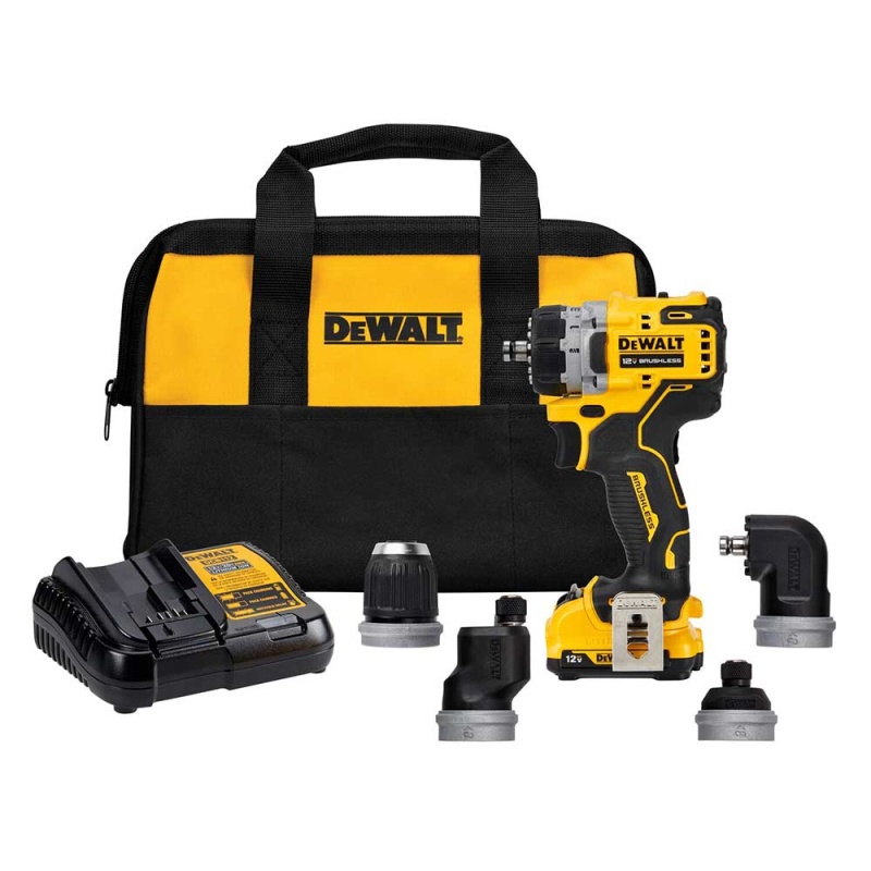 DeWALT DCD703F1 12V XTREME 5 in 1 Brushless Cordless Multi-Head Drill/Driver Kit