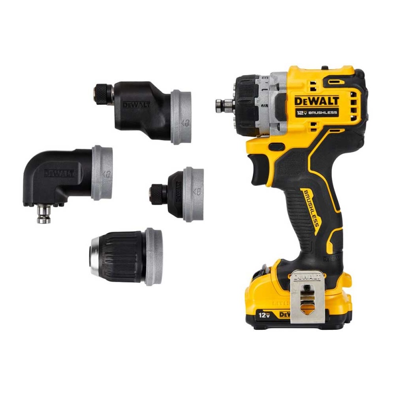 DeWALT DCD703F1 12V XTREME 5 in 1 Brushless Cordless Multi-Head Drill/Driver Kit - Image 4