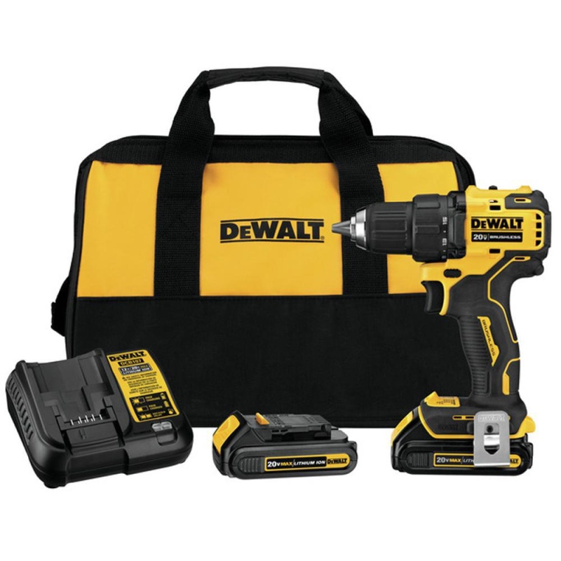 DeWALT DCD708C2 20V 1/2 Inch Brushless Compact Atomic Drill Driver Kit