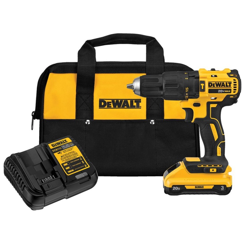 DeWALT DCD778L1 20V MAX Cordless Compact Brushless Hammerdrill Driver Kit