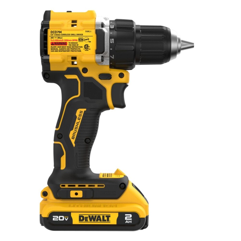 DeWALT DCD794D1 20V ATOMIC 1/2" MAX Brushless Cordless Drill/Driver Kit - Image 12