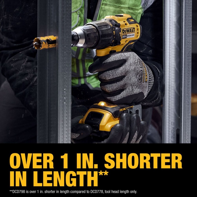 DeWALT DCD798D1 20V MAX 1/2" Brushless Cordless Li-Ion Hammer Drill Kit - Image 4