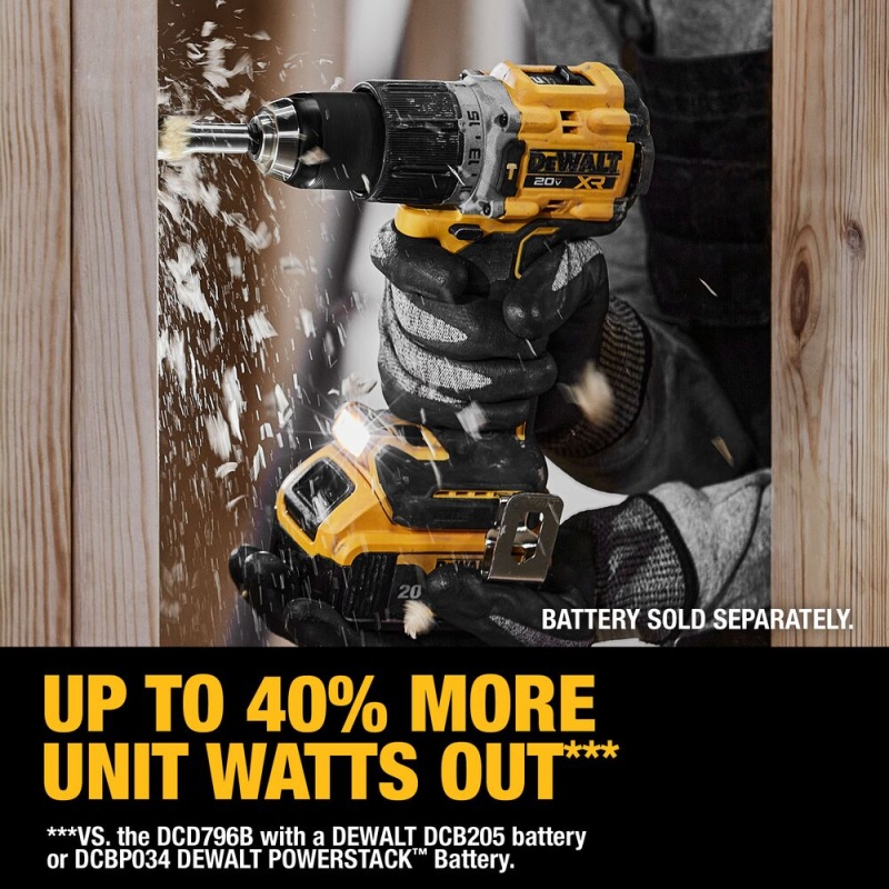 DeWALT DCD805B 20V MAX XR 1/2" Brushless Hammer Drill/Driver - Bare Tool - Image 8