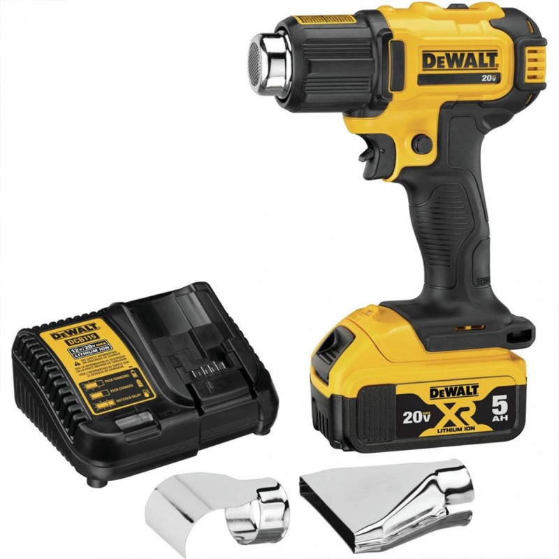 DeWALT DCE530P1 20V MAX Cordless Heat Gun 5.0ah Kit