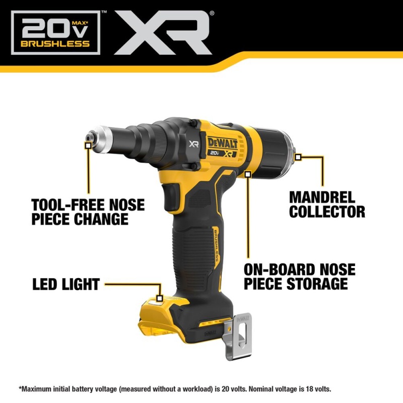 DeWALT DCF403B 20V MAX 3/16" Brushless Cordless Rivet Tool - Bare Tool - Image 2