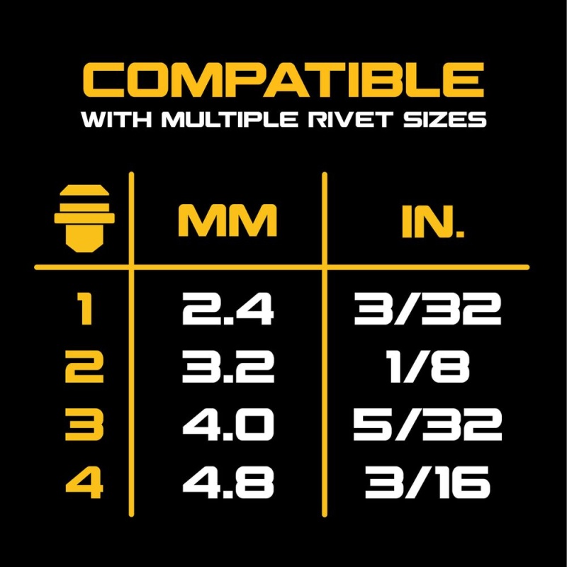 DeWALT DCF403D1 20V MAX XR 3/16" Brushless Rivet Tool Kit w/ 2.0 Ah Battery - Image 7