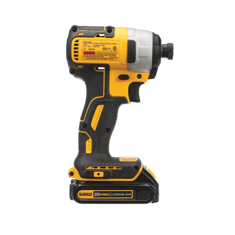 DeWALT DCF787C1 20V MAX Variable Speed Brushless Cordless Impact Driver Kit - Image 3