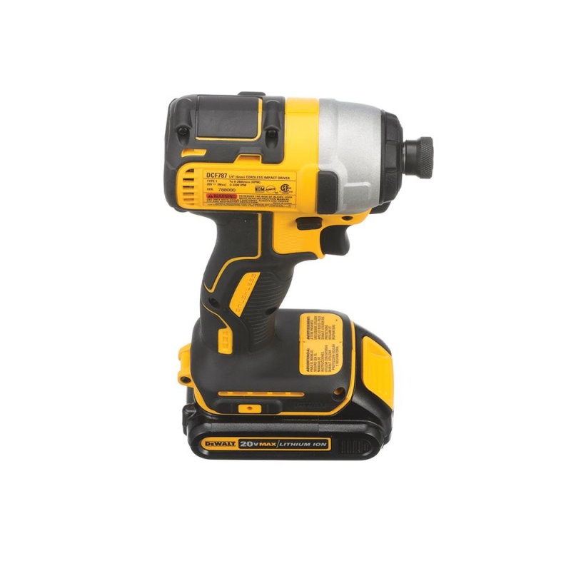 DeWALT DCF787C1 20V MAX Variable Speed Brushless Cordless Impact Driver Kit - Image 7