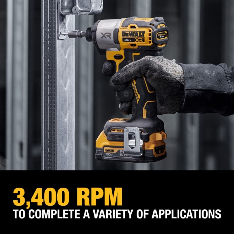 DeWALT DCF845D1E1 20V MAX XR 1/4" Impact Driver w/ POWERSTACK Kit - Image 6