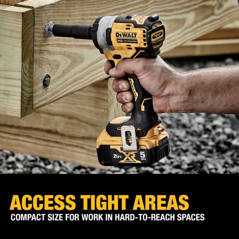 DeWALT DCF911P2 20V 1/2" Compact Impact Wrench w/ Hog Ring Anvil Kit - Image 8