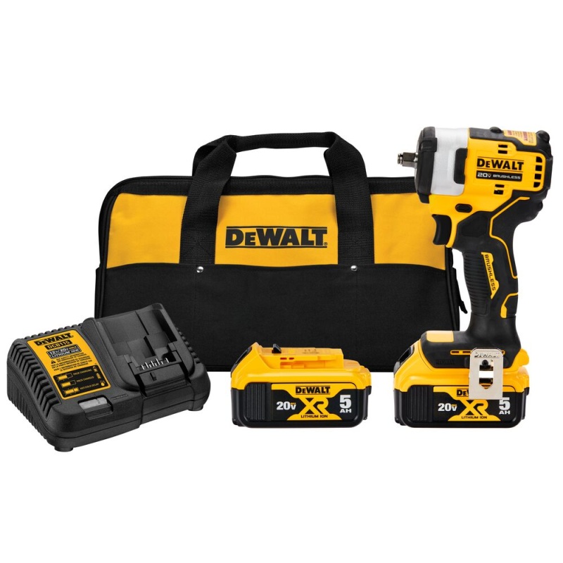 DeWALT DCF913P2 20V MAX 3/8" Cordless Compact Impact Wrench w/Hog Ring Anvil Kit