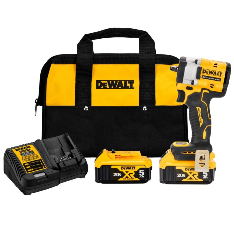 DeWALT DCF923P2 20V MAX ATOMIC 3/8" Compact Impact Wrench w/ Hog Ring Anvil Kit