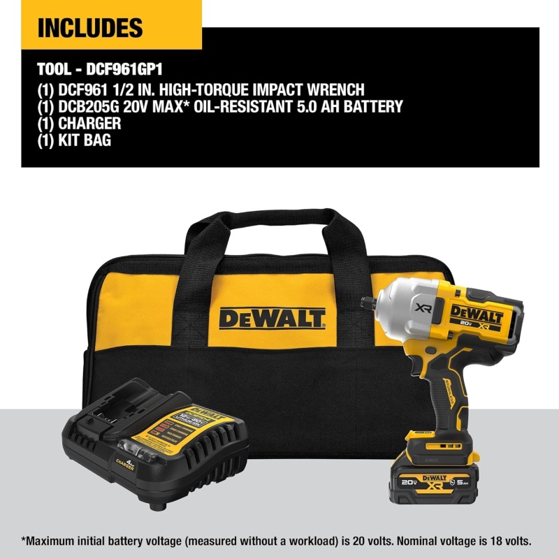 Dewalt DCF961GP1 20V 1/2" High Torque Impact Wrench Hog Ring Kit - Image 2