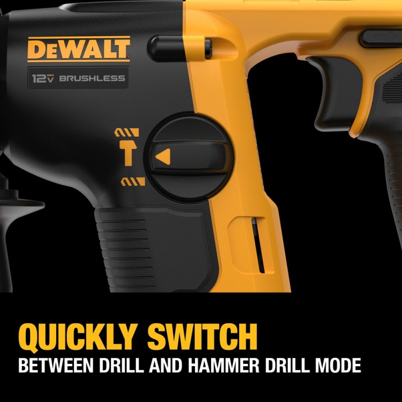 DeWALT DCH072B 12V XTREME MAX 9/16" Brushless Rotary Hammer - Bare Tool - Image 3