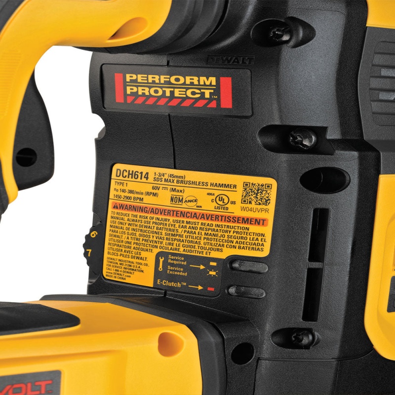 DeWALT DCH614X2 60V 1-3/4" MAX FLEXVOLT Brushless Combination Rotary Hammer Kit - Image 9