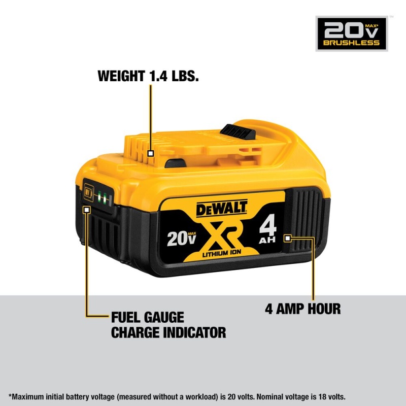 DeWALT DCK2050M2 20V MAX XR Cordless Hammer Drill / Impact Driver Combo Kit - Image 5