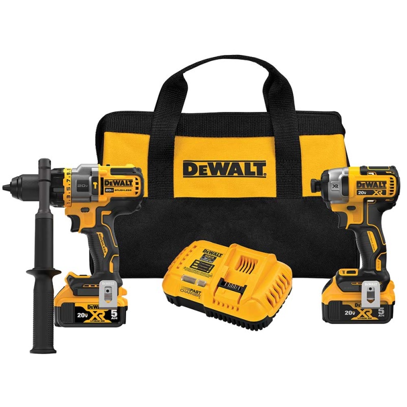 DeWALT DCK2100P2 20V MAX Brushless Cordless Hammer Drill/Driver 2 Tool Combo Kit