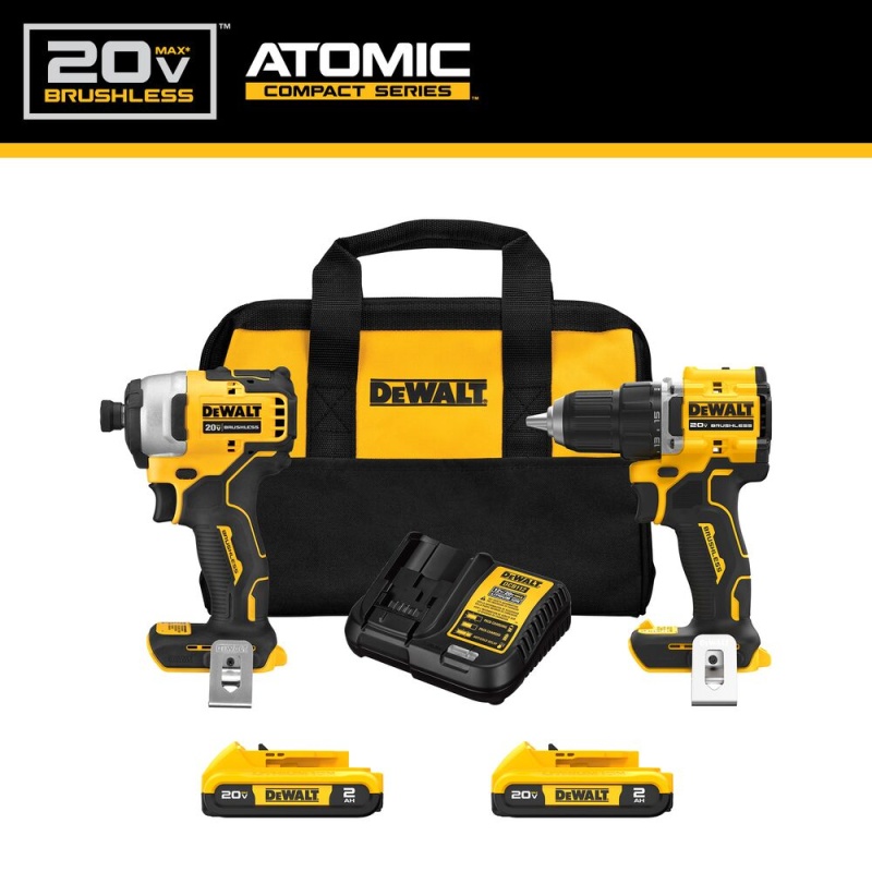 DeWALT DCK225D2 20V MAX ATOMIC 1/2" Drill Driver / 1/4" Impact Driver Combo Kit - Image 3