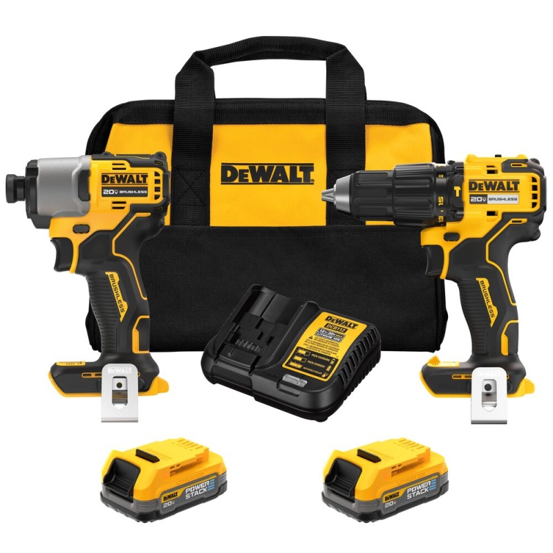 DeWALT DCK228E2 20V MAX Hammer Drill / Impact Driver Combo Kit w/ 2 Ah Battery