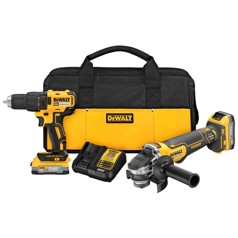 DeWALT DCK231E2 20V MAX Brushless Drill and Grinder Combo Kit w/ 2 Ah Battery